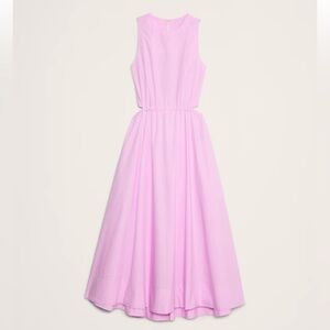 NWT BANANA REPUBLIC Pink Orchid CutOut Feminine Midi Dress XL